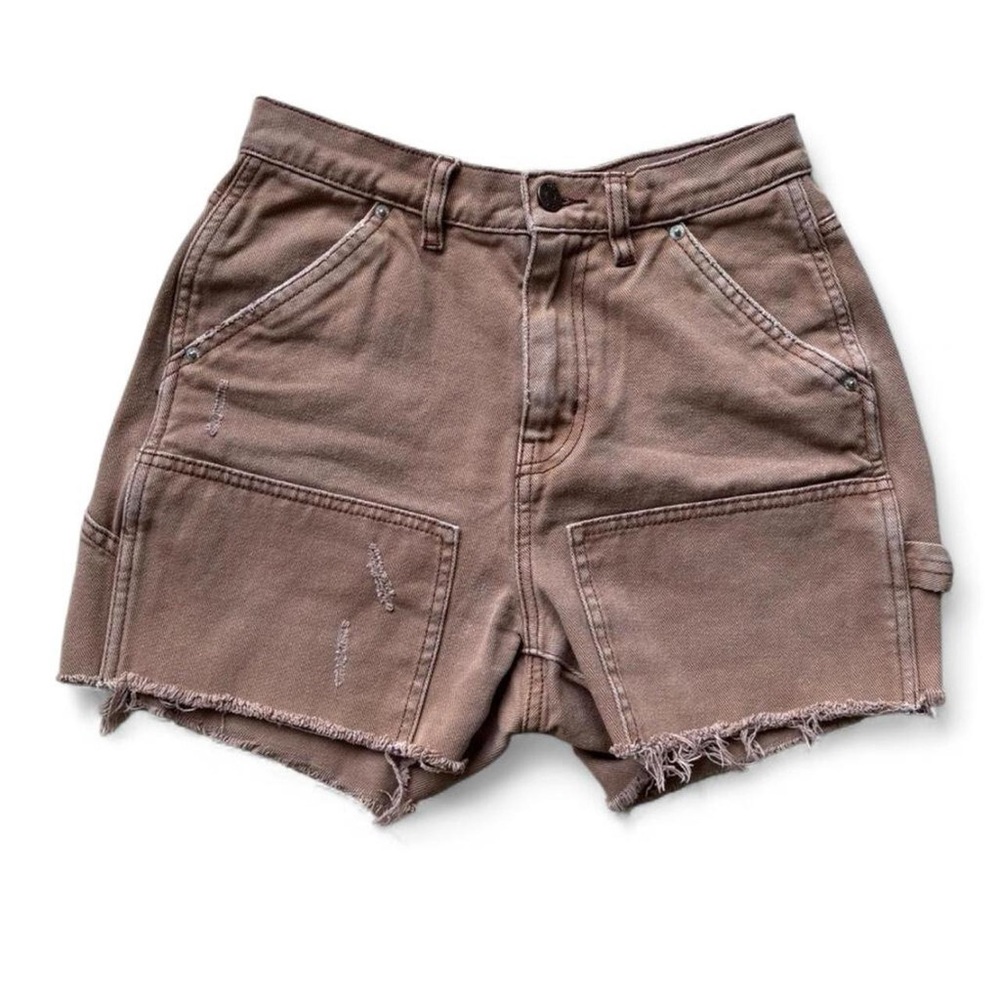 BDG brown high-rise carpenter shorts